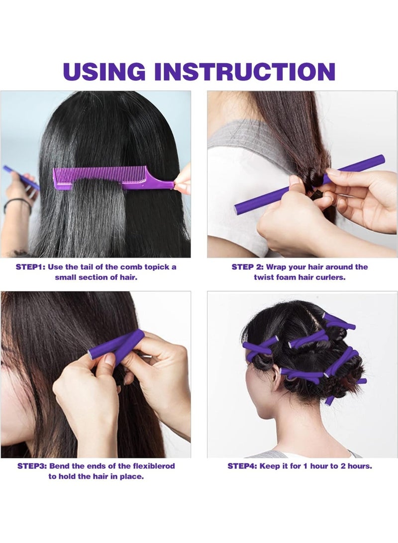 مكواة تجعيد الشعر، عبوة من 10 بكرات، إسفنجة تجعيد مرنة - Image 4